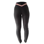 Whistler Tights - Black/Pink Pocket Back View