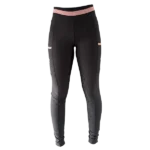 Whistler Tights - Black/Pink Pocket Front View