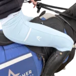 Whistler Tights - Blue/White Closeup Action Shot
